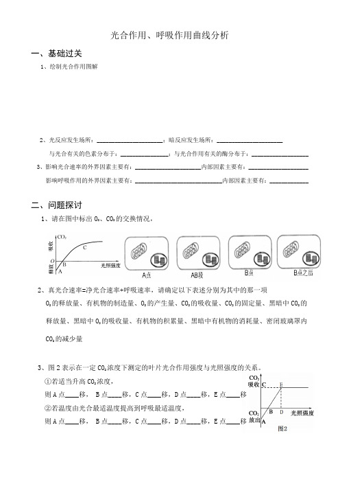 光合作用、呼吸作用曲线分析