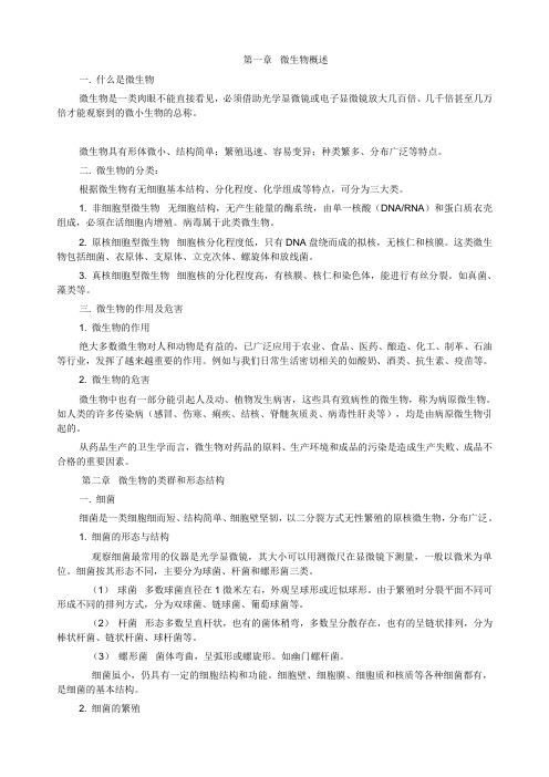微生物基础知识新版药典