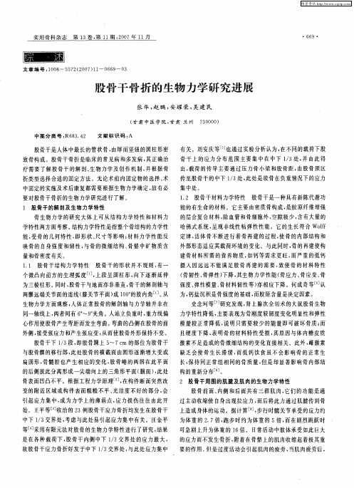 股骨干骨折的生物力学研究进展