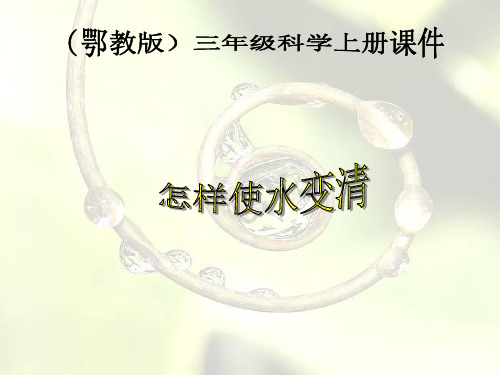 《怎样使水变清》ppt课件(2篇)