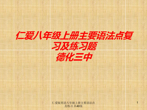 仁爱版英语八年级上册主要语法点及练习 共40张