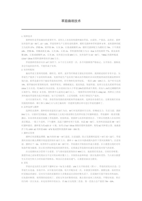 草菇栽培技术