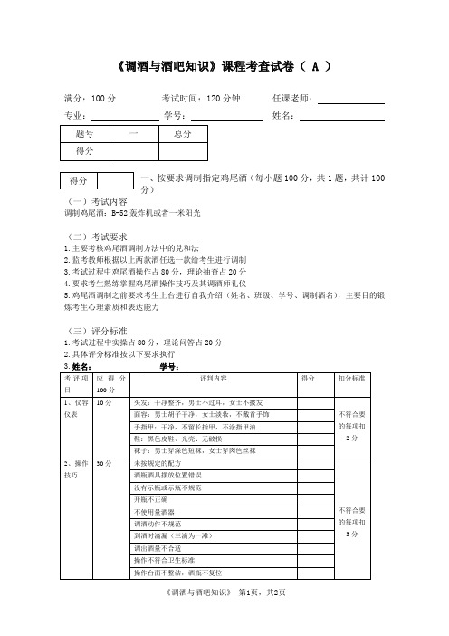 调酒与酒吧知识-A