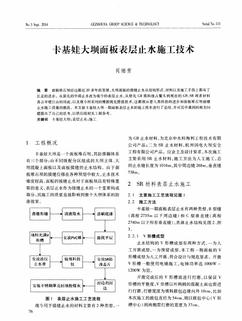 卡基娃大坝面板表层止水施工技术