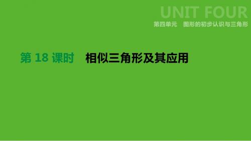 云南省中考数学总复习图形的初步认识与三角形第18课时相似三角形及其应用课件