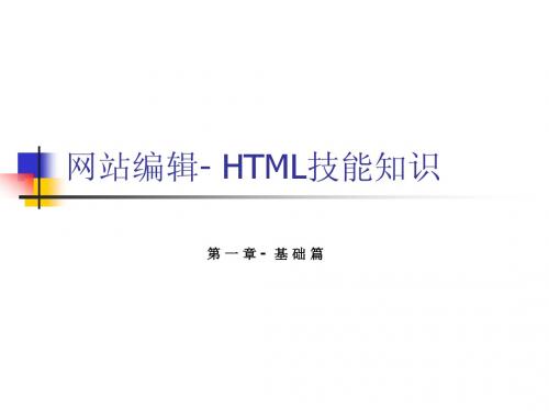 新影网站编辑HTML技能知识培训