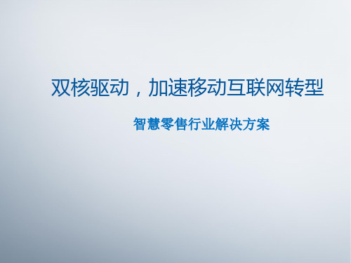 智慧零售行业整体解决方案