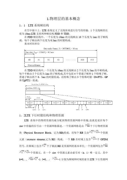 LTE下行物理信道处理过程
