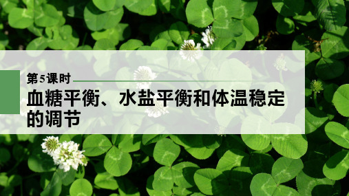 一轮复习  苏教版 血糖平衡、水盐平衡和体温稳定的调节(119张) 课件