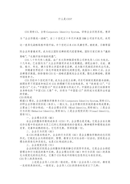 CIS建设