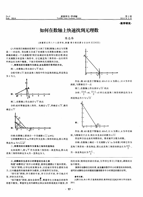 如何在数轴上快速找到无理数