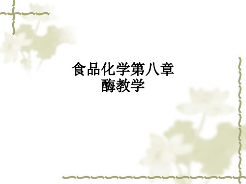 食品化学第八章酶ppt课件