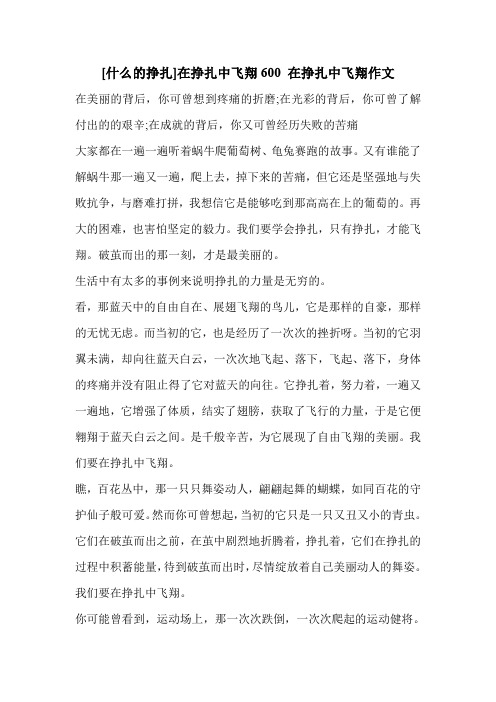 [什么的挣扎]在挣扎中飞翔600 在挣扎中飞翔作文