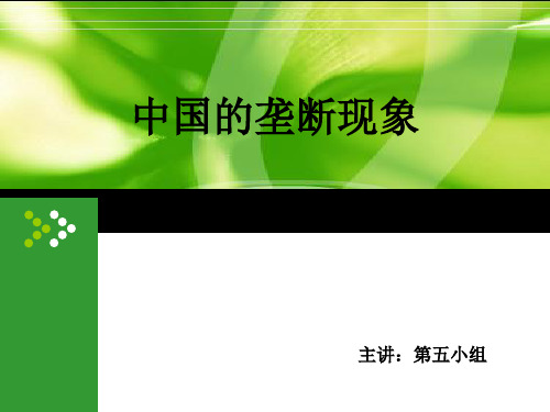 中国的垄断现象