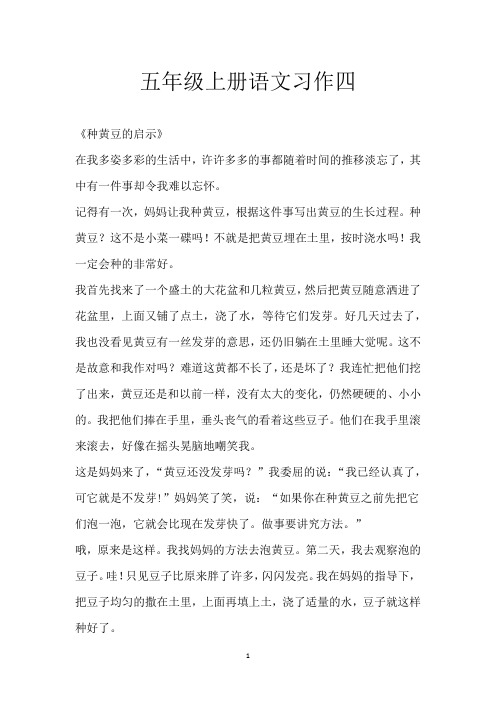 五年级上册语文习作四