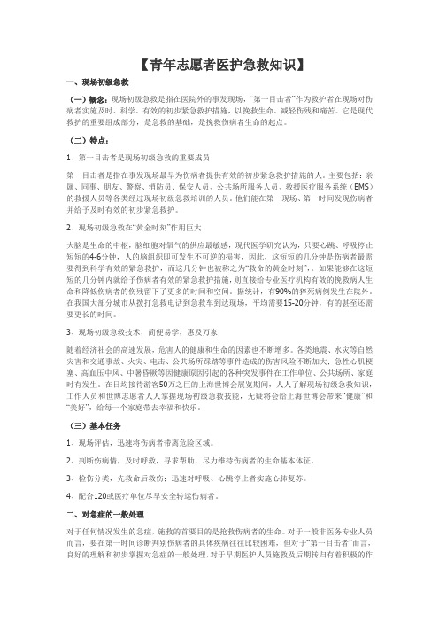 青年志愿者医护急救知识