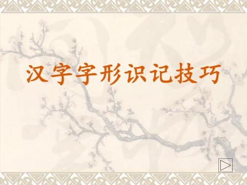 汉字字形识记规律讲课