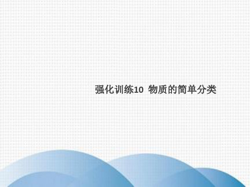 望城区一中九年级化学上册 强化训练10 物质的简单分类课件 新版新人教版