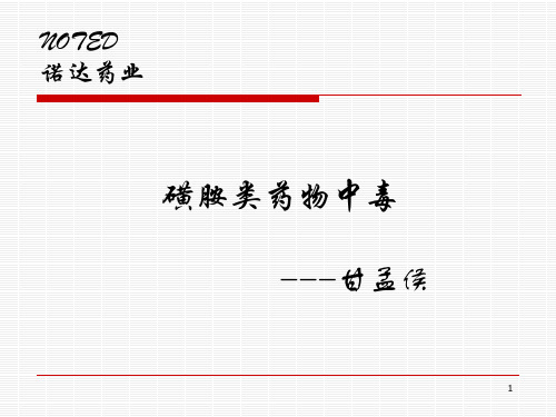 磺胺类药物中毒PPT课件