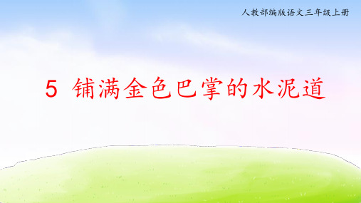 人教部编版语文三年级上册《铺满金色巴掌的水泥道》课件