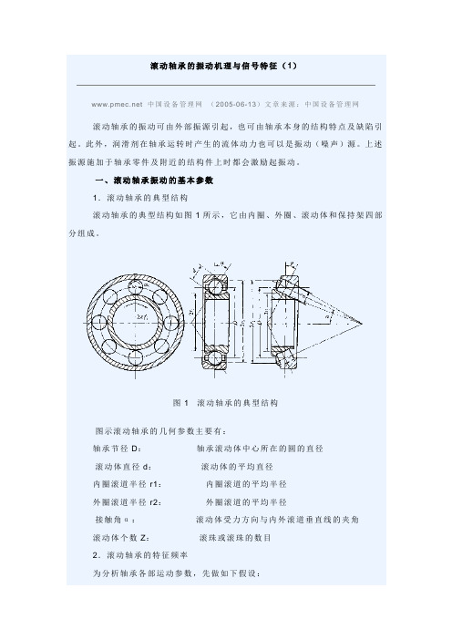 滚动轴承的振动机理与信号特征(1)