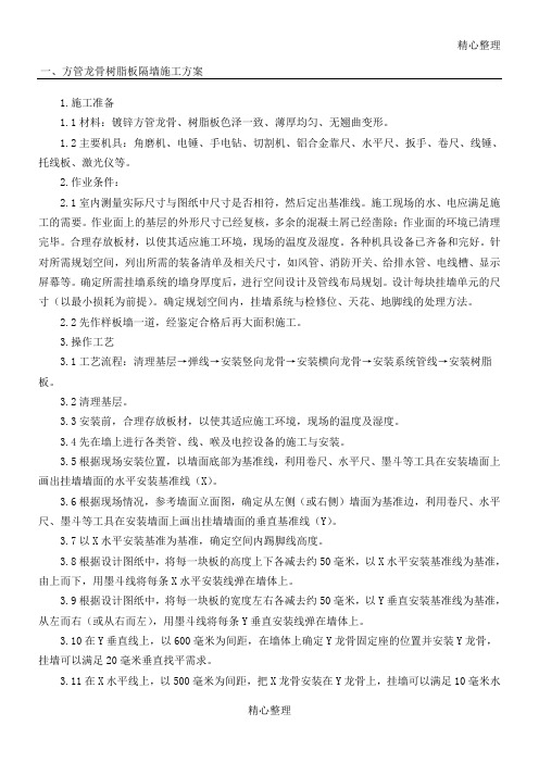 墙板树脂板安装工艺