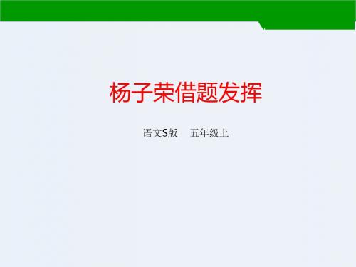 五年级上册语文课件-28 杨子荣借题发挥｜语文S版 (共18张PPT)