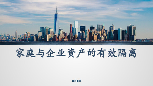 家庭与企业资产的有效隔离