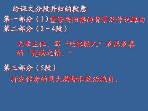 初二语文《岳阳楼记》PPT课件