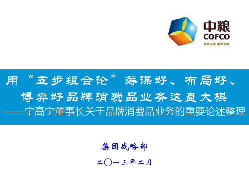 《用“五步组合论”筹谋好、布局好、博弈好品牌消费品业务这盘大棋》20130228