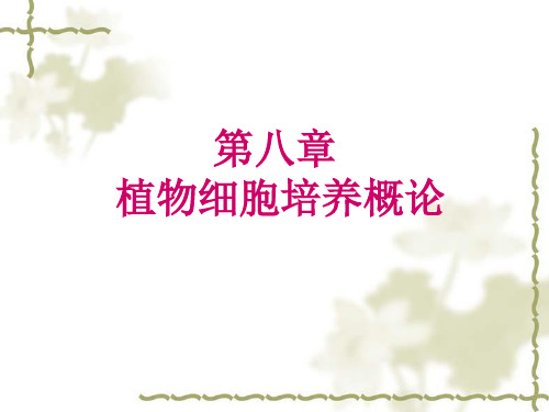 植物细胞培养概论