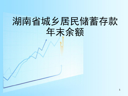 湖南省城乡居民储蓄存款年末余额