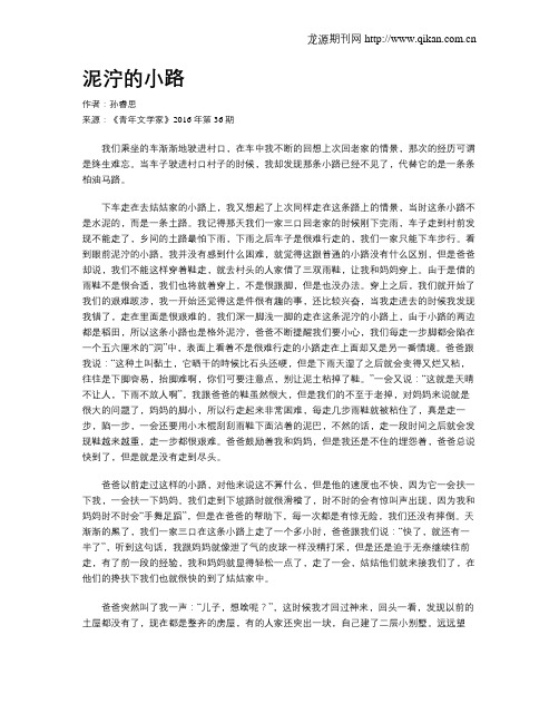 泥泞的小路