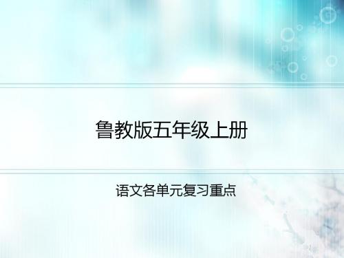 鲁教版五年级上册复习