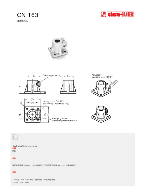 ELESA+GANTER德国制造GANTER管夹头接头夹管器DIN 163