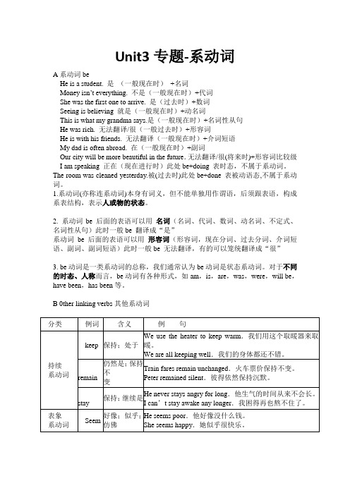Unit3系动词的基本用法