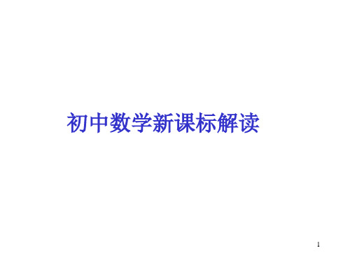 初中数学课标解读新版ppt课件