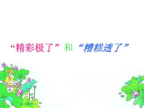 人教版五年级语文上册第19课《“精彩极了”和“糟糕透了”》ppt课件