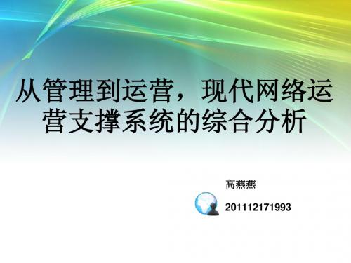 网络运营支撑系统