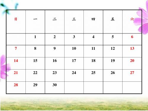 日历中的方程北师大版数学课件