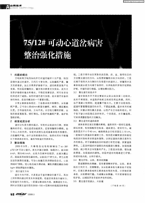 75／12#可动心道岔病害整治强化措施