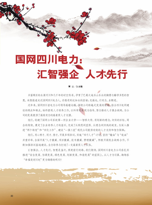 国网四川电力：汇智强企人才先行