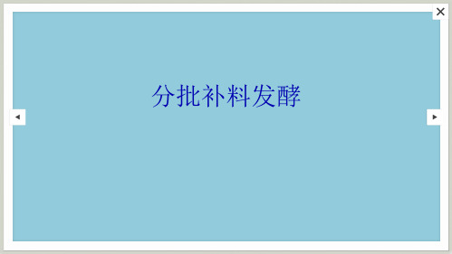 分批补料发酵(共10张PPT)