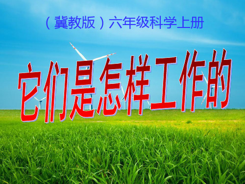 冀教版小学六年级科学上册《它们是怎样工作的》PPT
