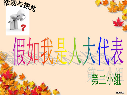 假如我是人大代表