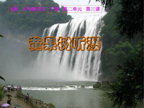 语文A版六年级下册 《黄果树听瀑》第一课时课件ppt课件