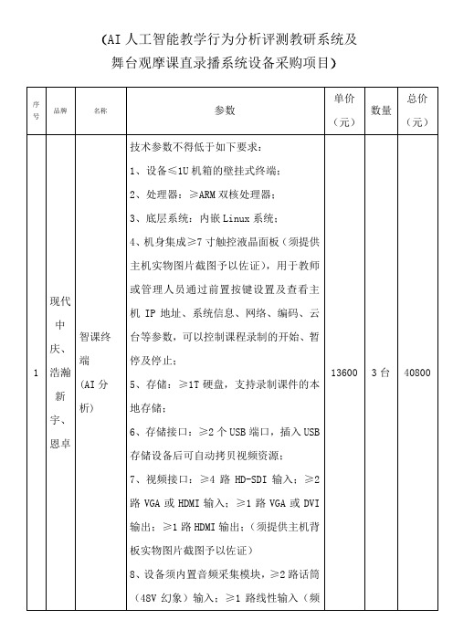 (AI人工智能教学行为分析评测教研系统及