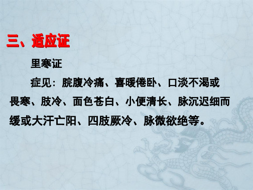 中成药学章温里中成药