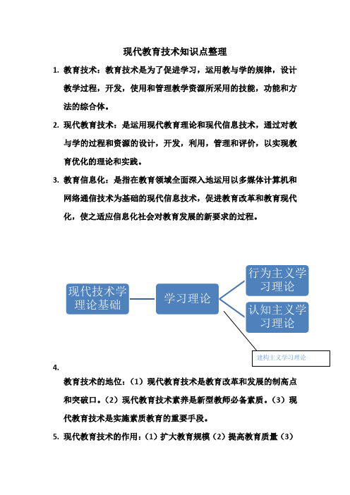 现代教育技术知识点整理