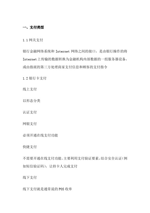 支付业务基础知识